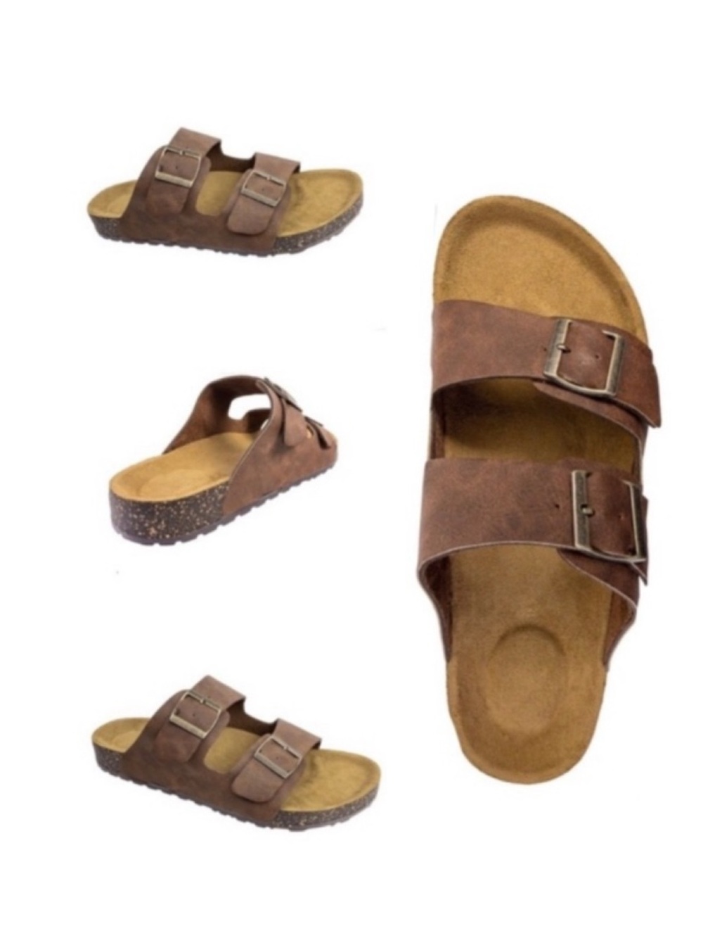 George Buckle Strap Sandals - Picture 1 of 6